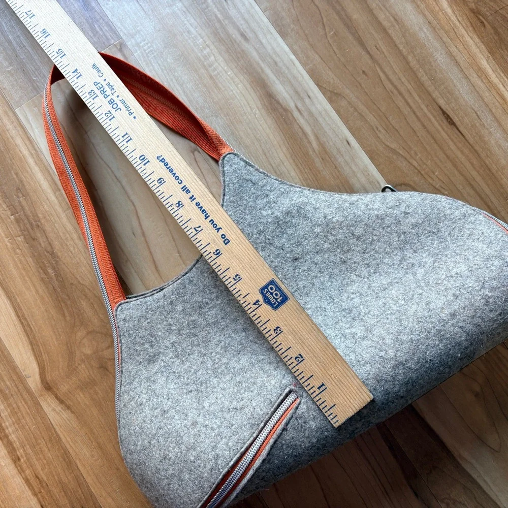 Gray Industrial Wool Felt Eco-Friendly Bag by designer Josh Jakus